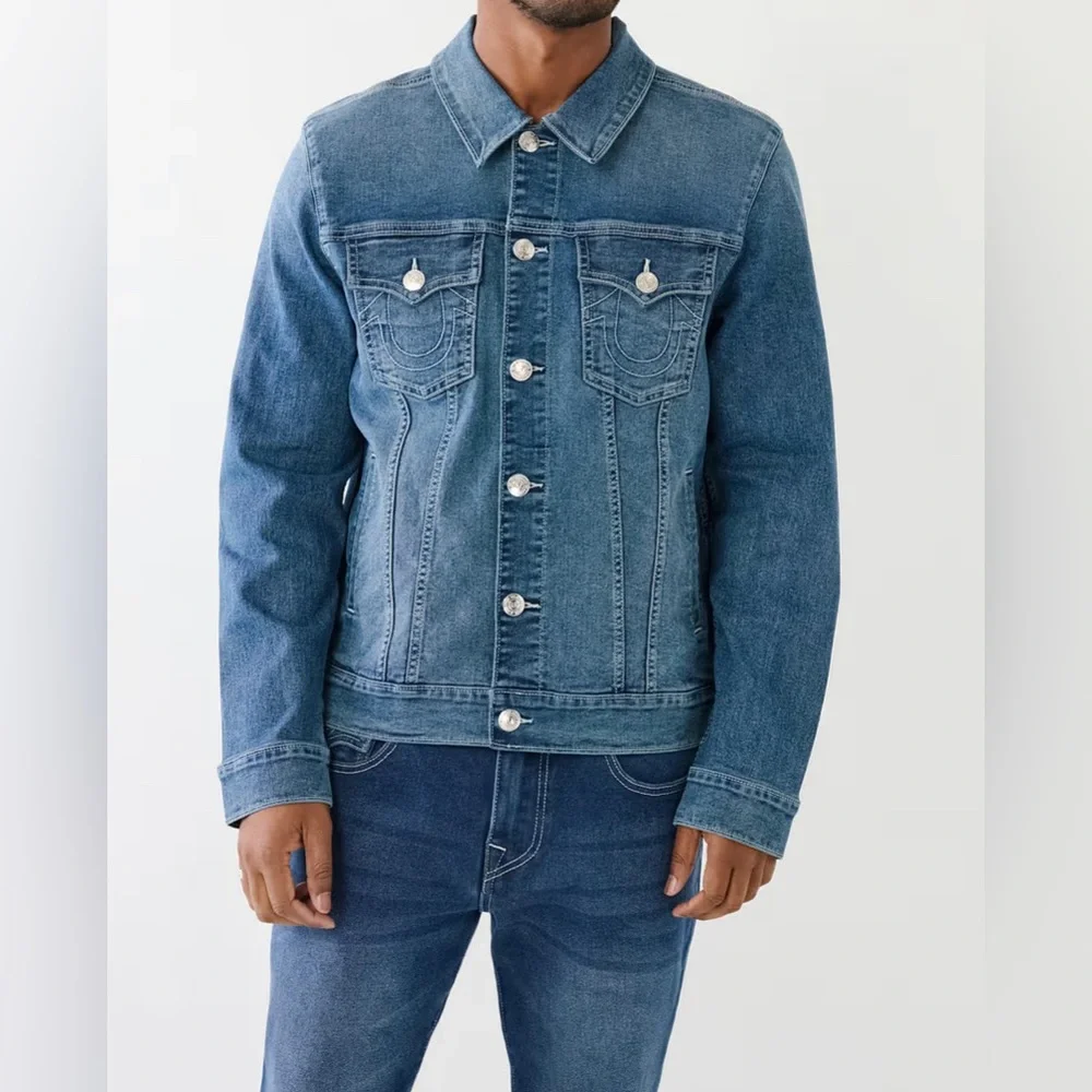 TRUE‎ RELIGION MEN’s CLASSIC DENIM JACKET SZ MEDIUM